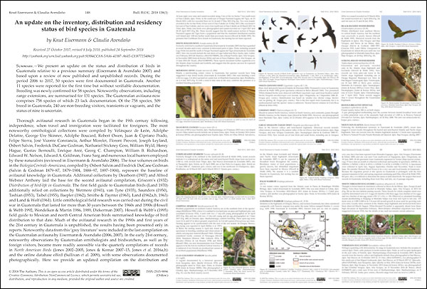 Bird diversity Guatemala